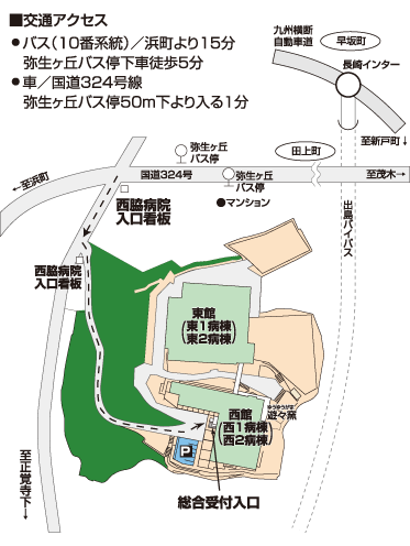 西脇病院周辺の詳細地図